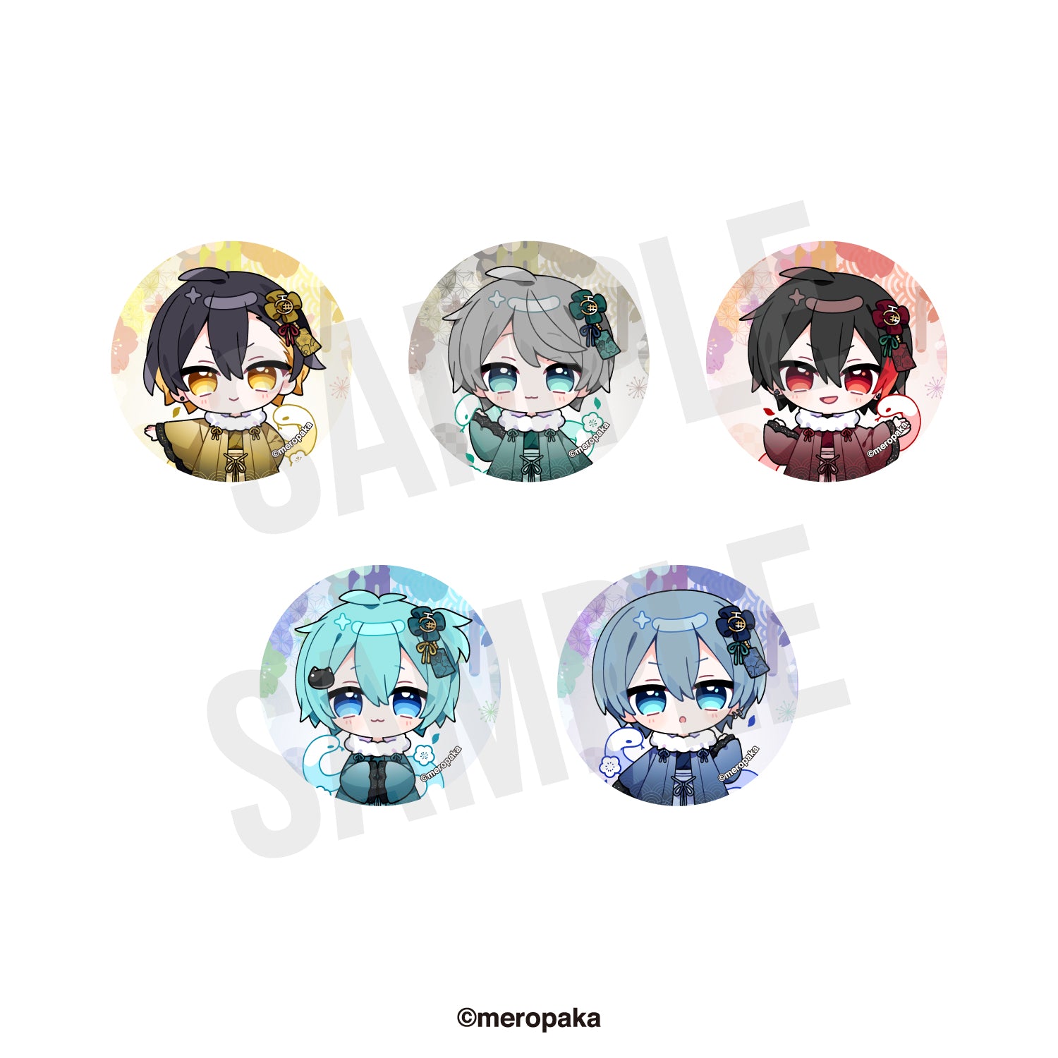 めろぱか ランダム缶バッジ お正月記念グッズ2025ver. – めろ