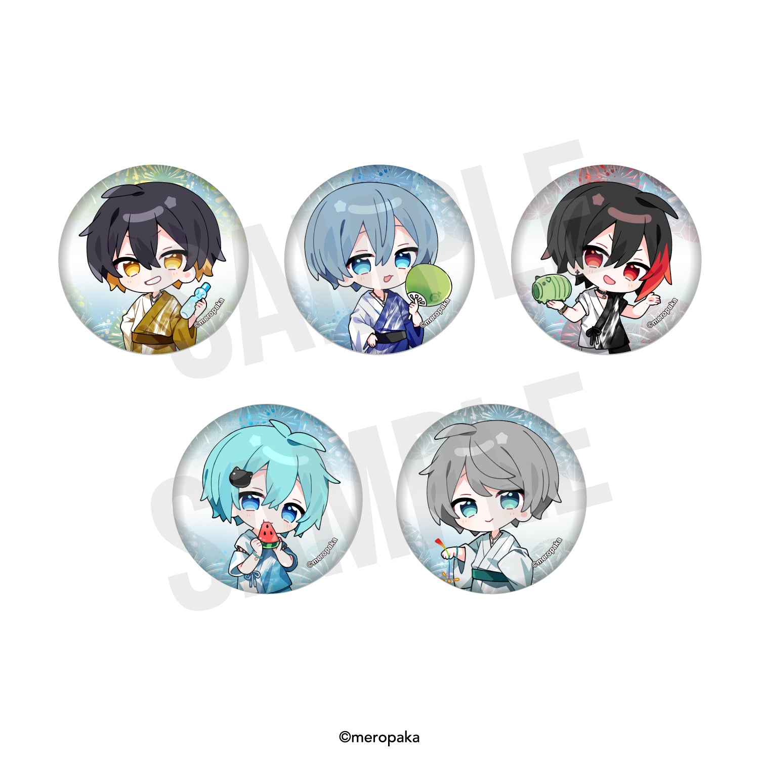 8月下旬以降順次発送予定】めろぱかランダム缶バッジ 2024年夏